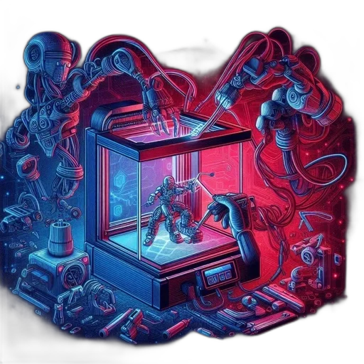 robot, furniture, concept art, cyberpunk transparent PNG cut-out