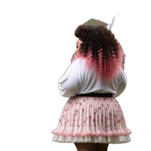dress, hair, hat, jacket transparent PNG cut-out
