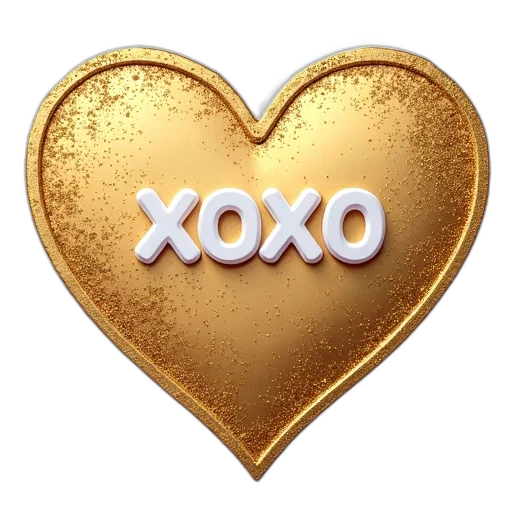 jewelry, golden, heart-shaped, sticker transparent PNG cut-out