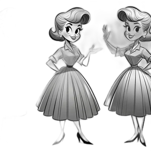 dress, concept art, cartoon, 3d render transparent PNG cut-out