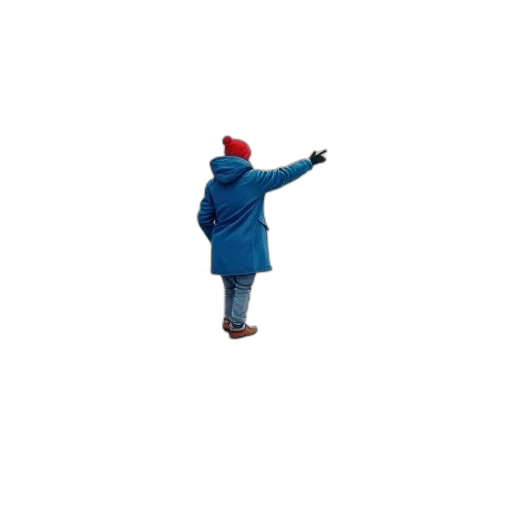 umbrella, jacket, hat, staff transparent PNG cut-out