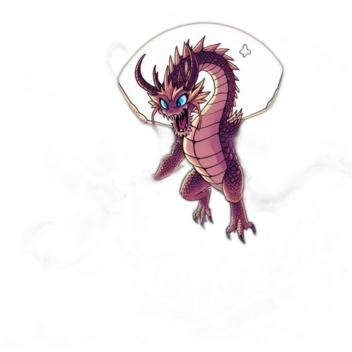 dragon, creature, staff, animal transparent PNG cut-out