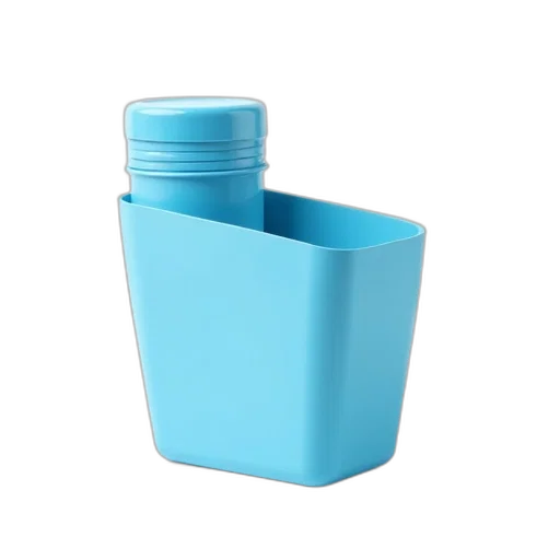 bottle, furniture, 3d render, blue transparent PNG cut-out