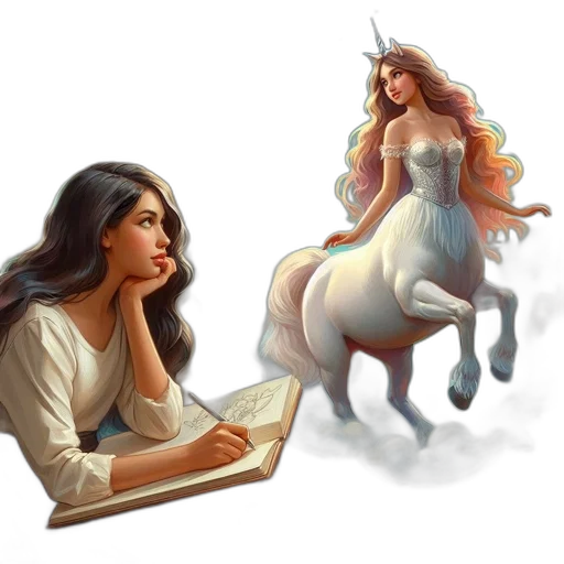 fantasy art, concept art, photorealistic, oil painting transparent PNG cut-out