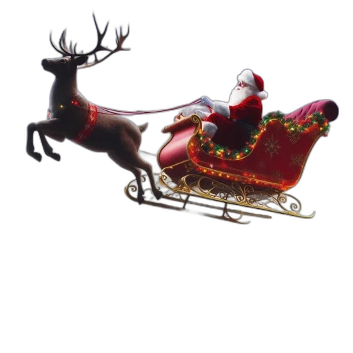 furniture, 3d render, santa, rides transparent PNG cut-out