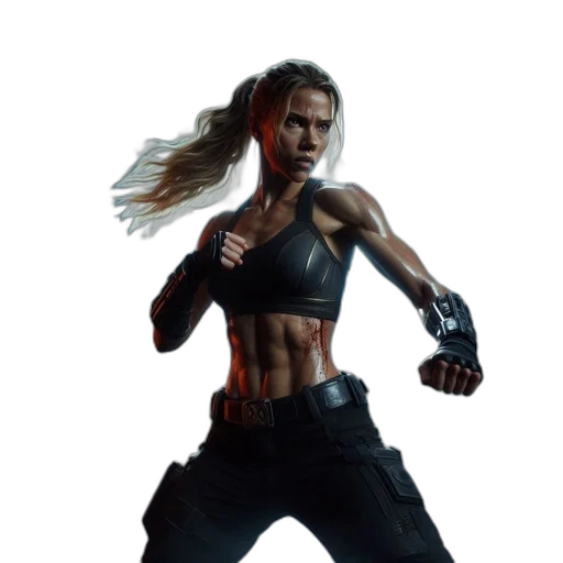 concept art, comic book art, cyberpunk, photorealistic transparent PNG cut-out