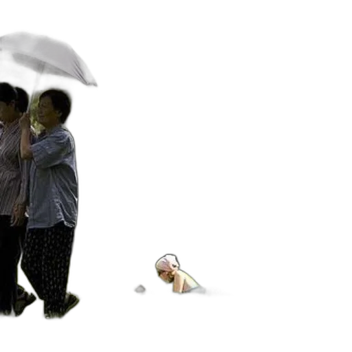 umbrella, staff, creature, mask transparent PNG cut-out