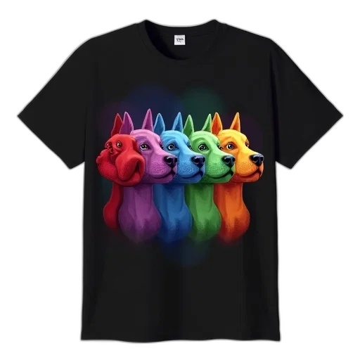 neon, colorful, black, t-shirt transparent PNG cut-out