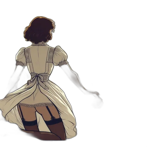 dress, concept art, watercolor, pixel art transparent PNG cut-out
