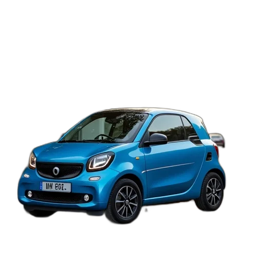 car, blue, compact, parked transparent PNG cut-out