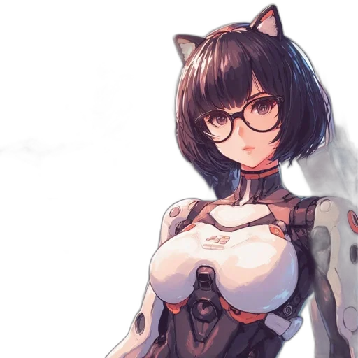 robot, dress, weapon, staff transparent PNG cut-out