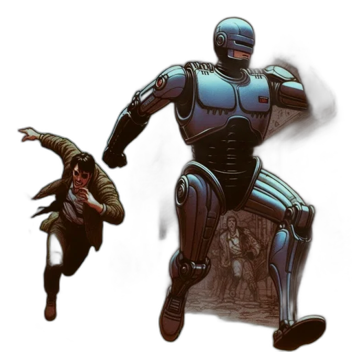 robot, creature, concept art, comic book art transparent PNG cut-out