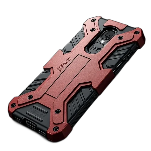 weapon, cyberpunk, 3d render, red transparent PNG cut-out