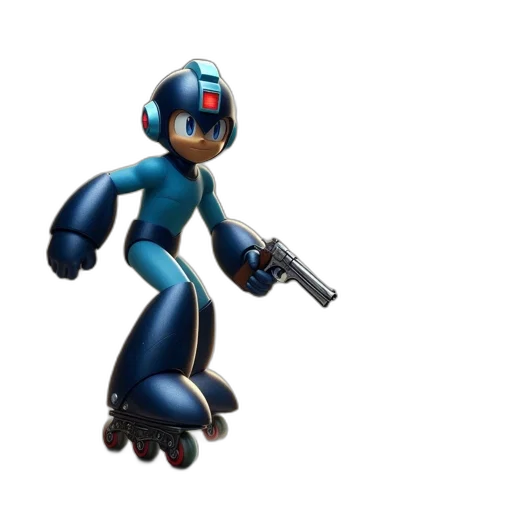 robot, weapon, staff, 3d render transparent PNG cut-out