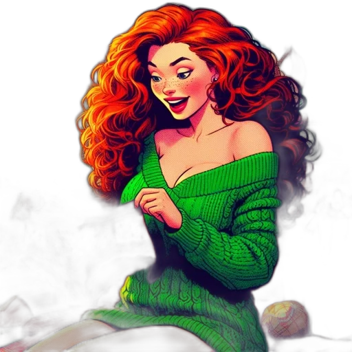 dress, comic book art, fantasy art, cartoon transparent PNG cut-out