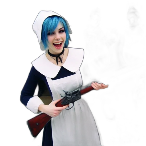 dress, weapon, staff, robot transparent PNG cut-out