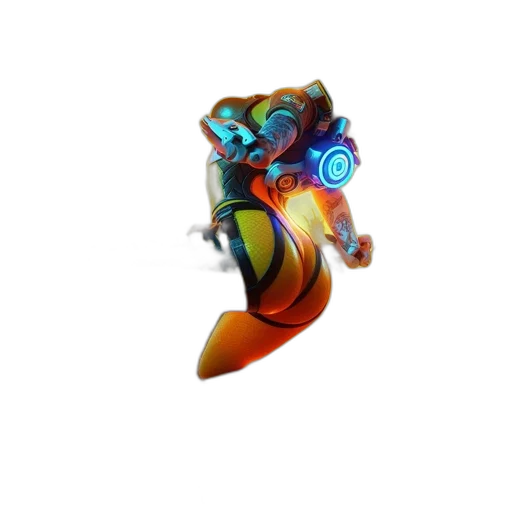 weapon, robot, staff, creature transparent PNG cut-out
