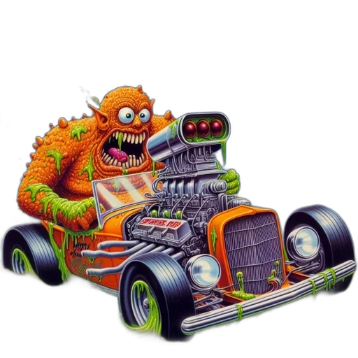 car, robot, concept art, pixel art transparent PNG cut-out