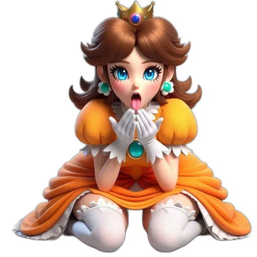 dress, crown, robot, staff transparent PNG cut-out