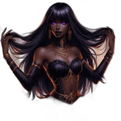 hair, jewelry, fantasy art, concept art transparent PNG cut-out