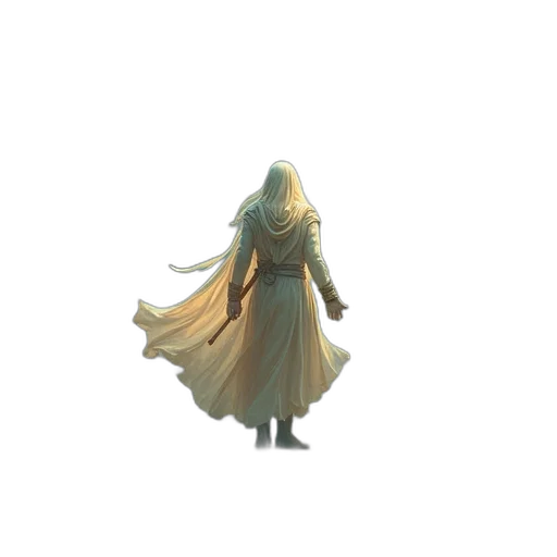 dress, sword, staff, mask transparent PNG cut-out