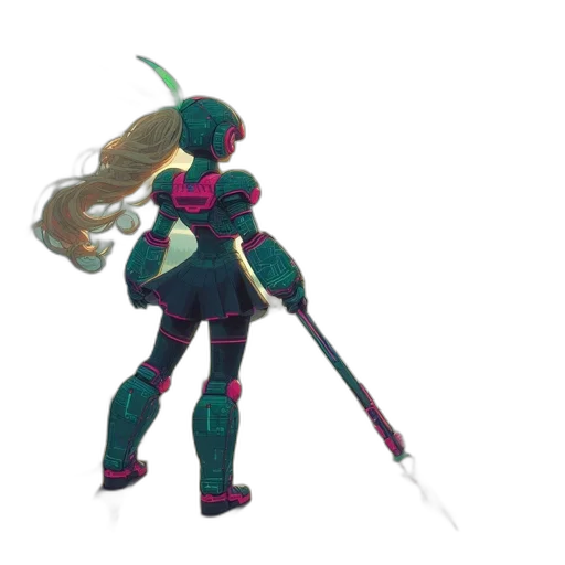 sword, weapon, staff, robot transparent PNG cut-out