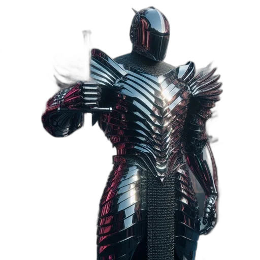 robot, sword, creature, jacket transparent PNG cut-out