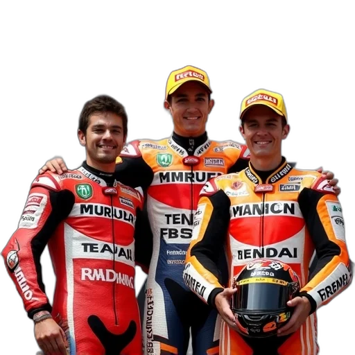 marquez, marclac, oliveira, podium transparent PNG cut-out
