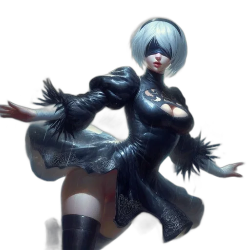 robot, staff, dress, concept art transparent PNG cut-out