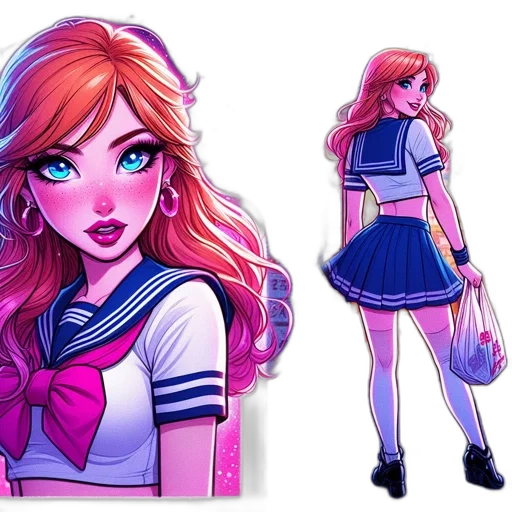 concept art, comic book art, anime, cartoon transparent PNG cut-out