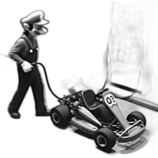 robot, car, staff, weapon transparent PNG cut-out