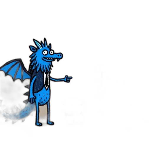 dragon, creature, staff, animal transparent PNG cut-out