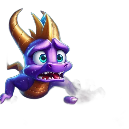 dragon, creature, animal, staff transparent PNG cut-out