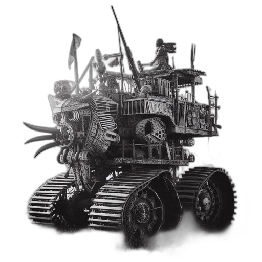 robot, weapon, car, concept art transparent PNG cut-out