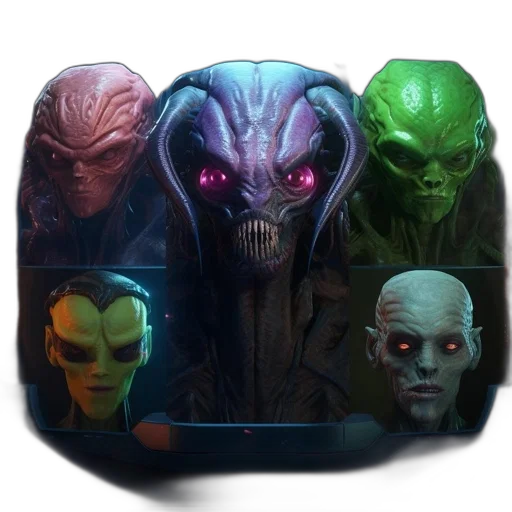 mask, concept art, fantasy art, outer space transparent PNG cut-out