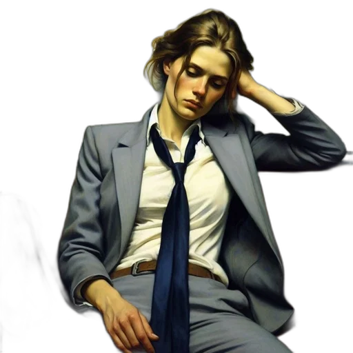 jacket, staff, face, concept art transparent PNG cut-out