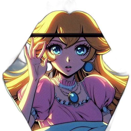 jewelry, dress, face, comic book art transparent PNG cut-out