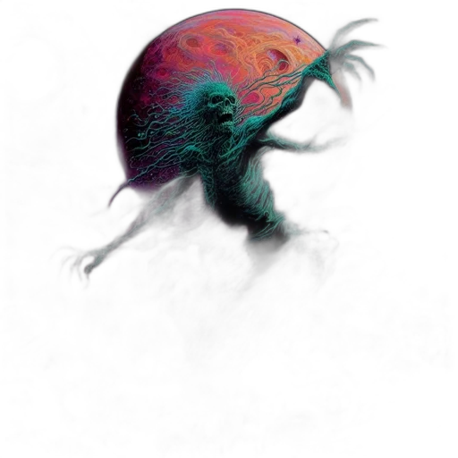 creature, dragon, mask, hair transparent PNG cut-out