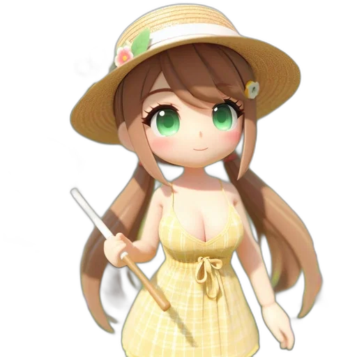 hat, staff, dress, weapon transparent PNG cut-out