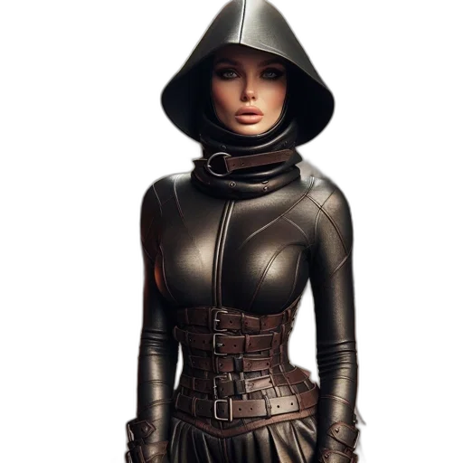 jacket, dress, staff, concept art transparent PNG cut-out