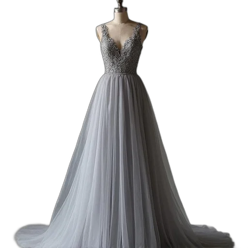 dress, pastel, blue, grey transparent PNG cut-out
