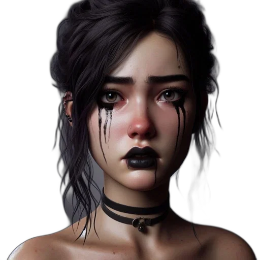 face, mask, fantasy art, photorealistic transparent PNG cut-out