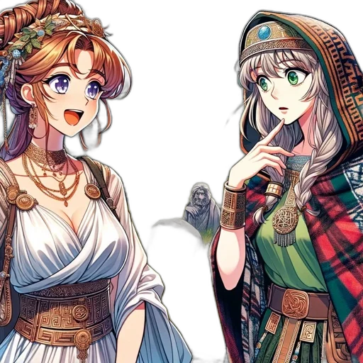 sword, jewelry, dress, anime transparent PNG cut-out