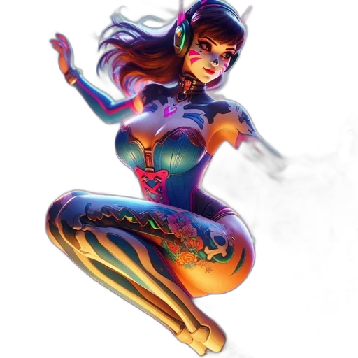 comic book art, concept art, fantasy art, cyberpunk transparent PNG cut-out