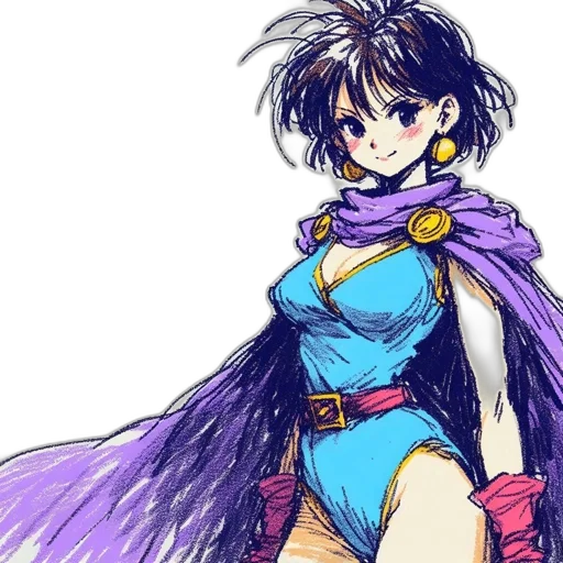 dress, anime, concept art, watercolor transparent PNG cut-out