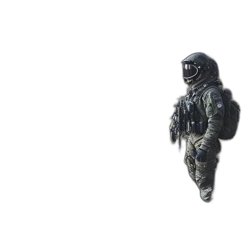 creature, robot, jacket, weapon transparent PNG cut-out