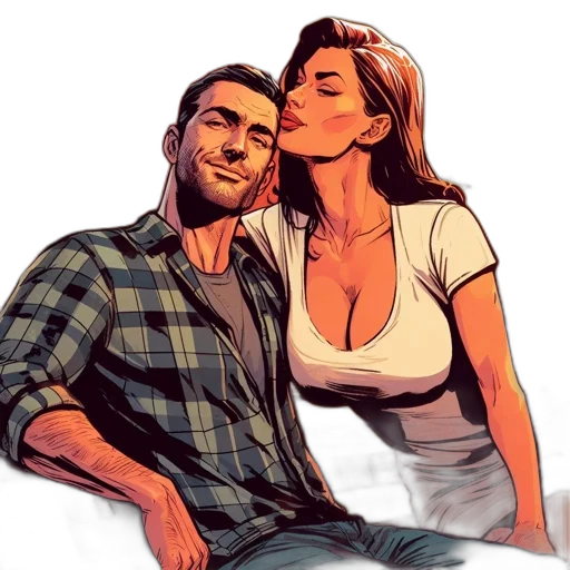 comic book art, watercolor, concept art, photorealistic transparent PNG cut-out