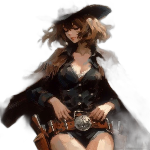 weapon, hat, dress, staff transparent PNG cut-out