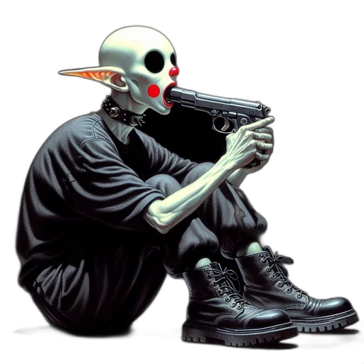 mask, robot, shoes, creature transparent PNG cut-out
