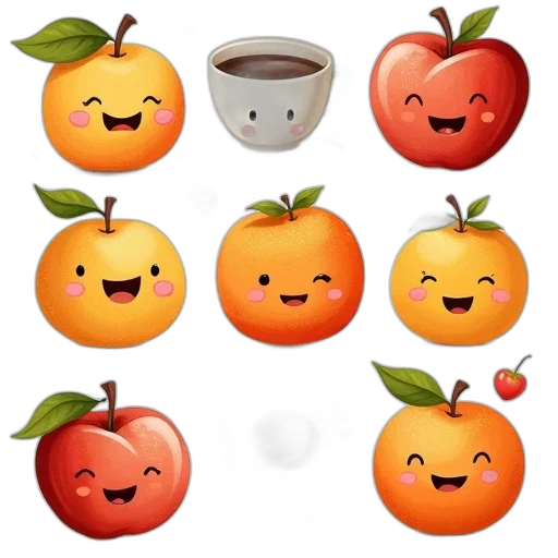 food, concept art, 3d render, colorful transparent PNG cut-out